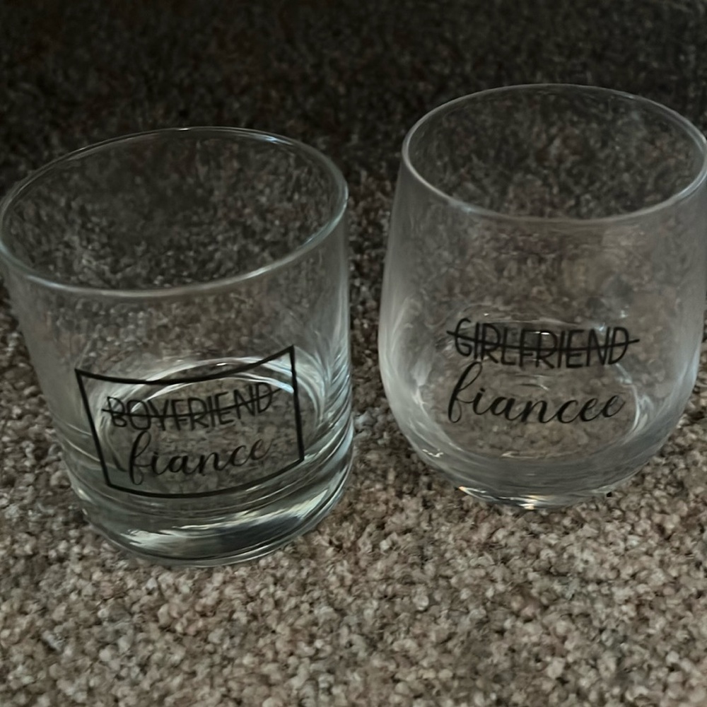 Fiancé Whisky & Wine Glasses